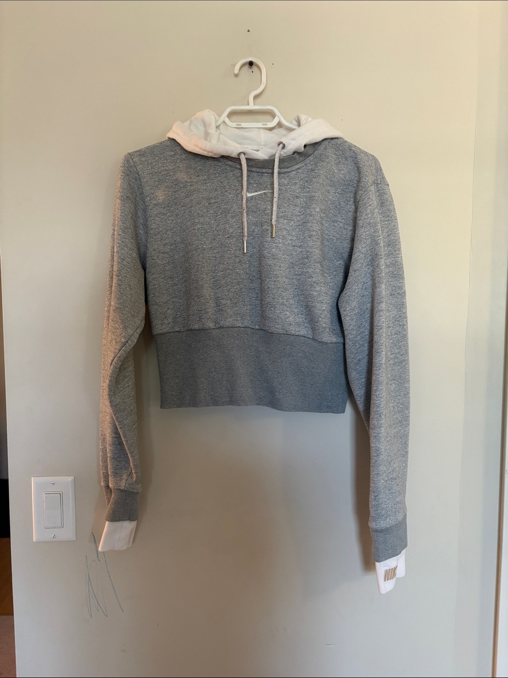 Nike Cropped Hoodie with White Hood